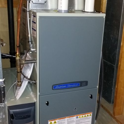 American Standard high efficiency furnace install 