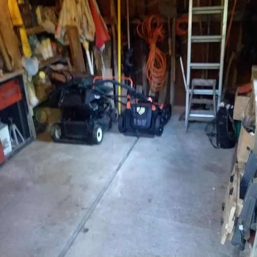 Shed clean up after
