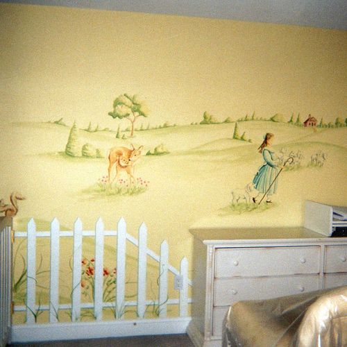 This is a nursery for a family who wanted a soft f