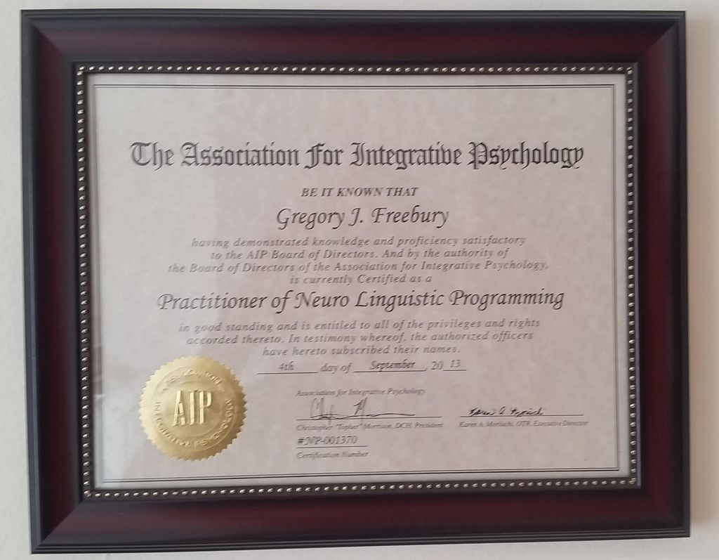 Certified Practioner of NLP