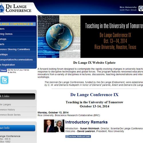 Rice University - DeLange Conference