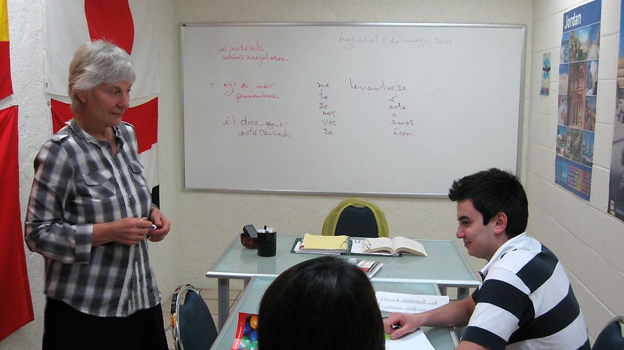 In class with my esteemed students