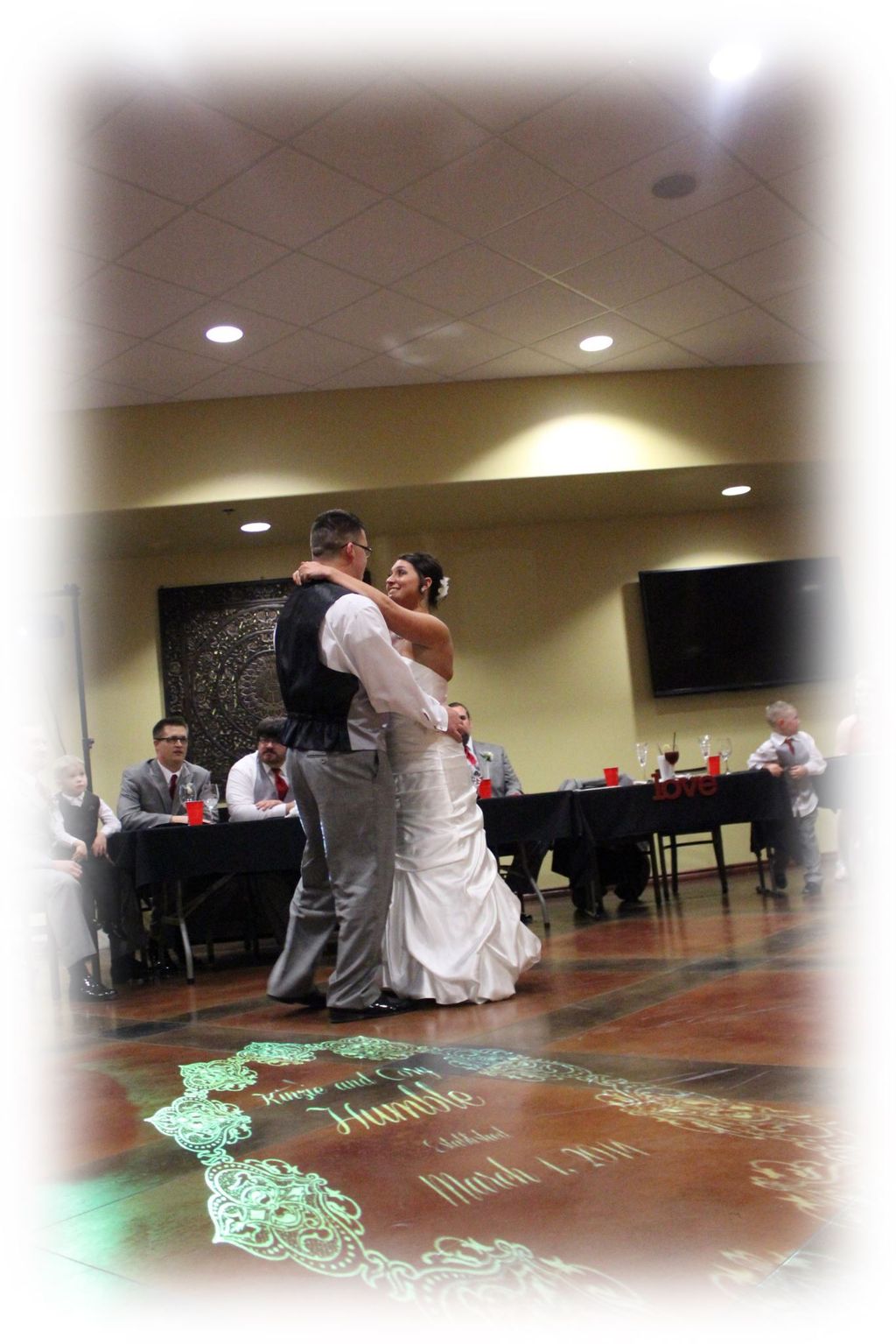 Wedding Reception First Dance with Custom Moniker 