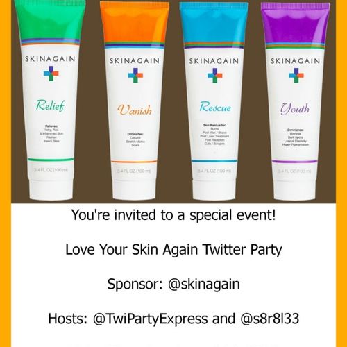 #LoveYourSkinAgain Twitter Party Event