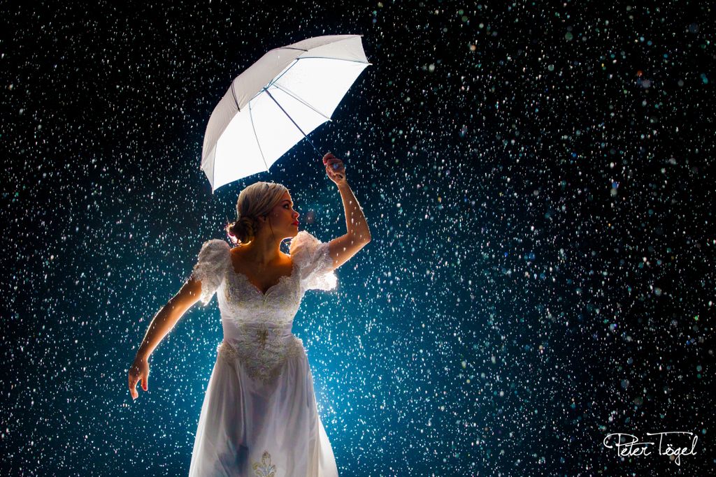 Creative Bridal Portrait in SC Snow