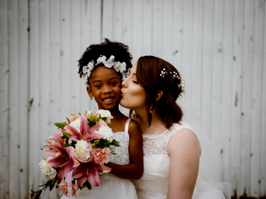 Bride + Flower Girl