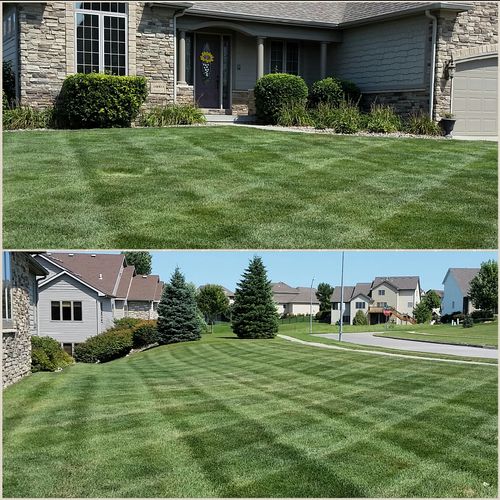 Weekly mowing and landscape maintenance