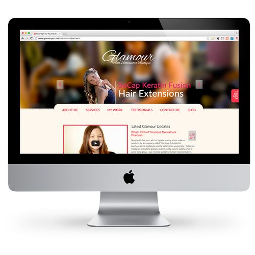 Glamour You Hair Extension Boutique Website and Vi