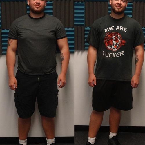 Austin down 20 lbs and 5% body fat in 5 weeks