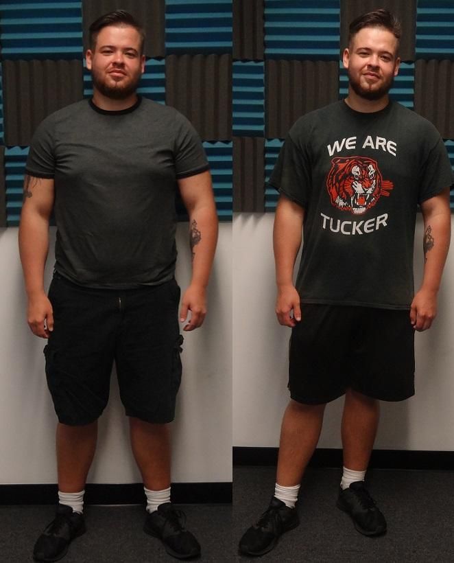Austin down 20 lbs and 5% body fat in 5 weeks