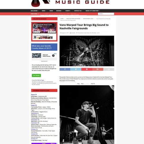 Published work with Nashville Music Guide Magazine