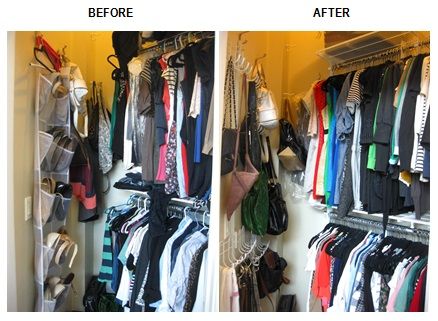Closet Organization Before & After