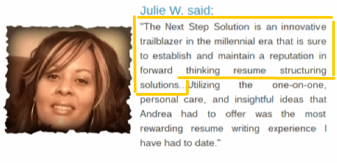 Former client and Trained Psychologist Julie W. ha
