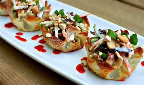 Wonton Cup Appetizers savory or sweet