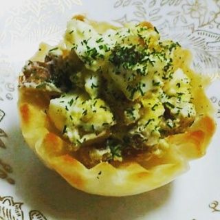 Egg Salad in Phyllo Cups