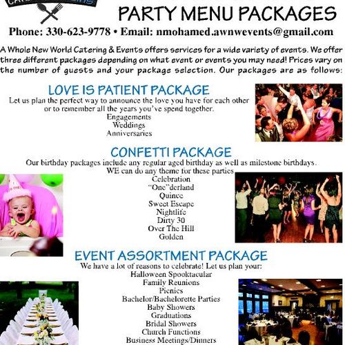 Info Page shows you every kind of event we can pla