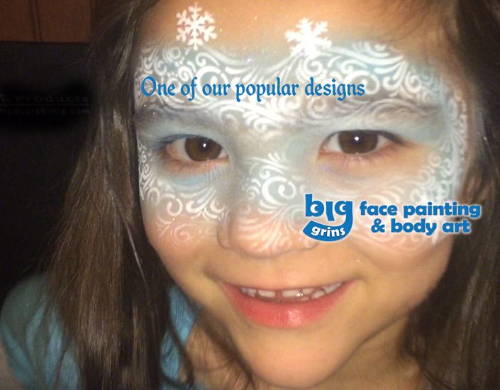 A very popular Big Grins Winter Princess airbrush 
