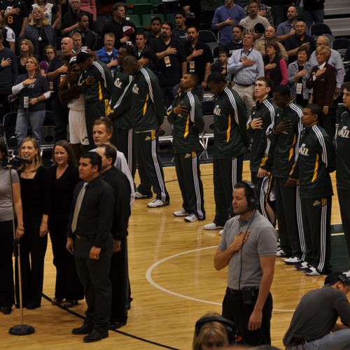 Performing the National Anthem for the Utah Jazz b