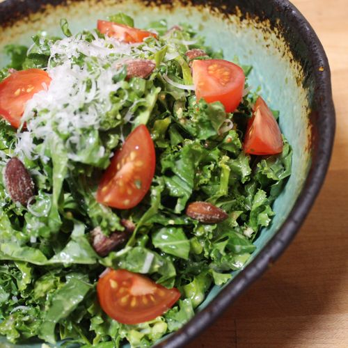 Kale Ceasar with Smoked Almonds
