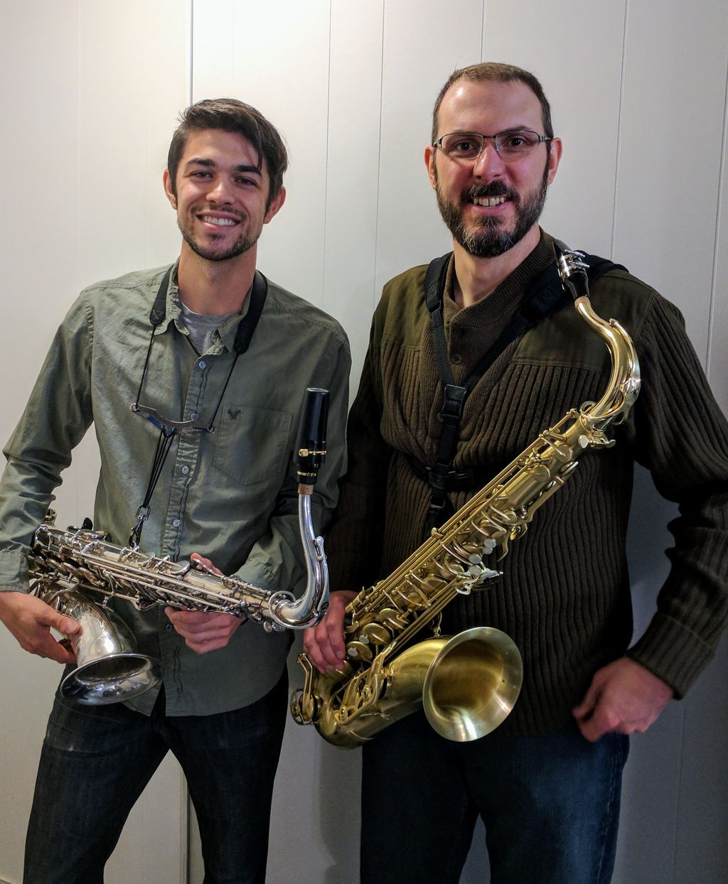 Me with one of my tenor saxophone students.