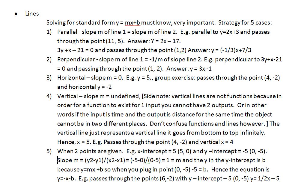 Assistance with lines