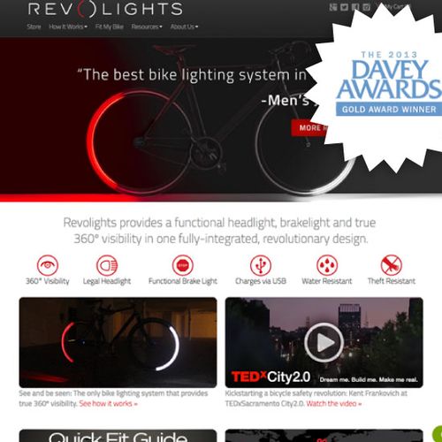 RevoLights.com - Won a Davey Award in 2013 for our
