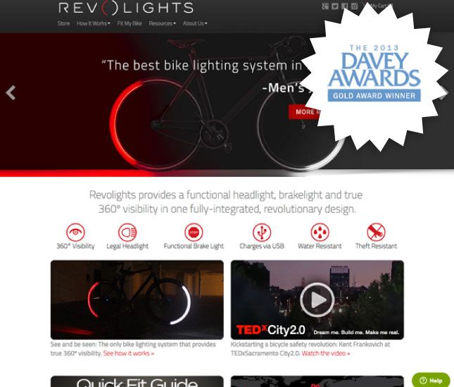 RevoLights.com - Won a Davey Award in 2013 for our