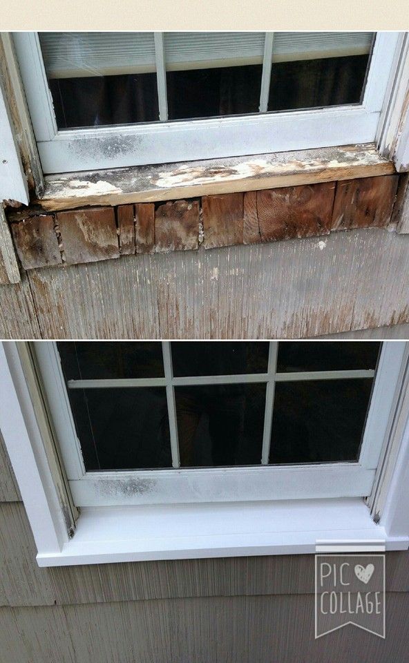 window sill before and after