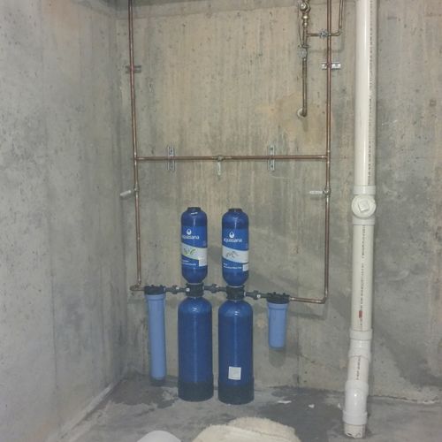 whole house filtration system with bypass.