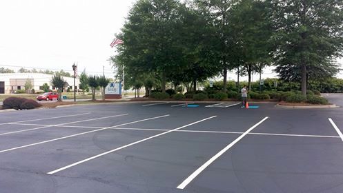 parking lot we striped