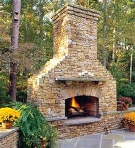 cultured stone outdoor fireplace