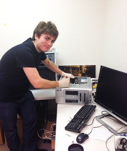 Me reaching in and fixing a clients PC