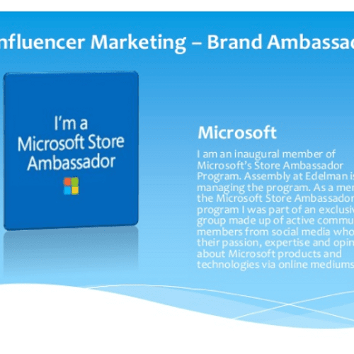 Influencer marketing

I am an inaugural member of 
