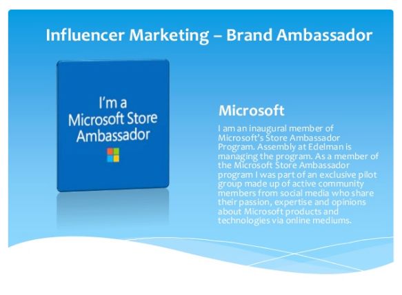 Influencer marketing

I am an inaugural member of 