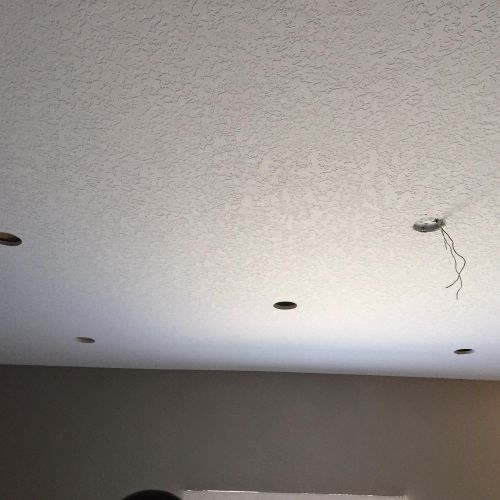 4" LED recessed lighting and fan installation