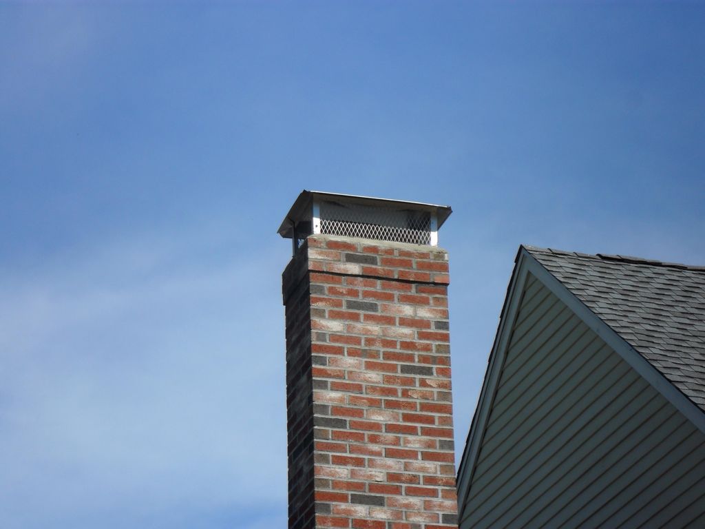 Chimney cap installed