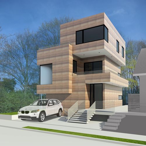 A custom designed, single-family home
located in N