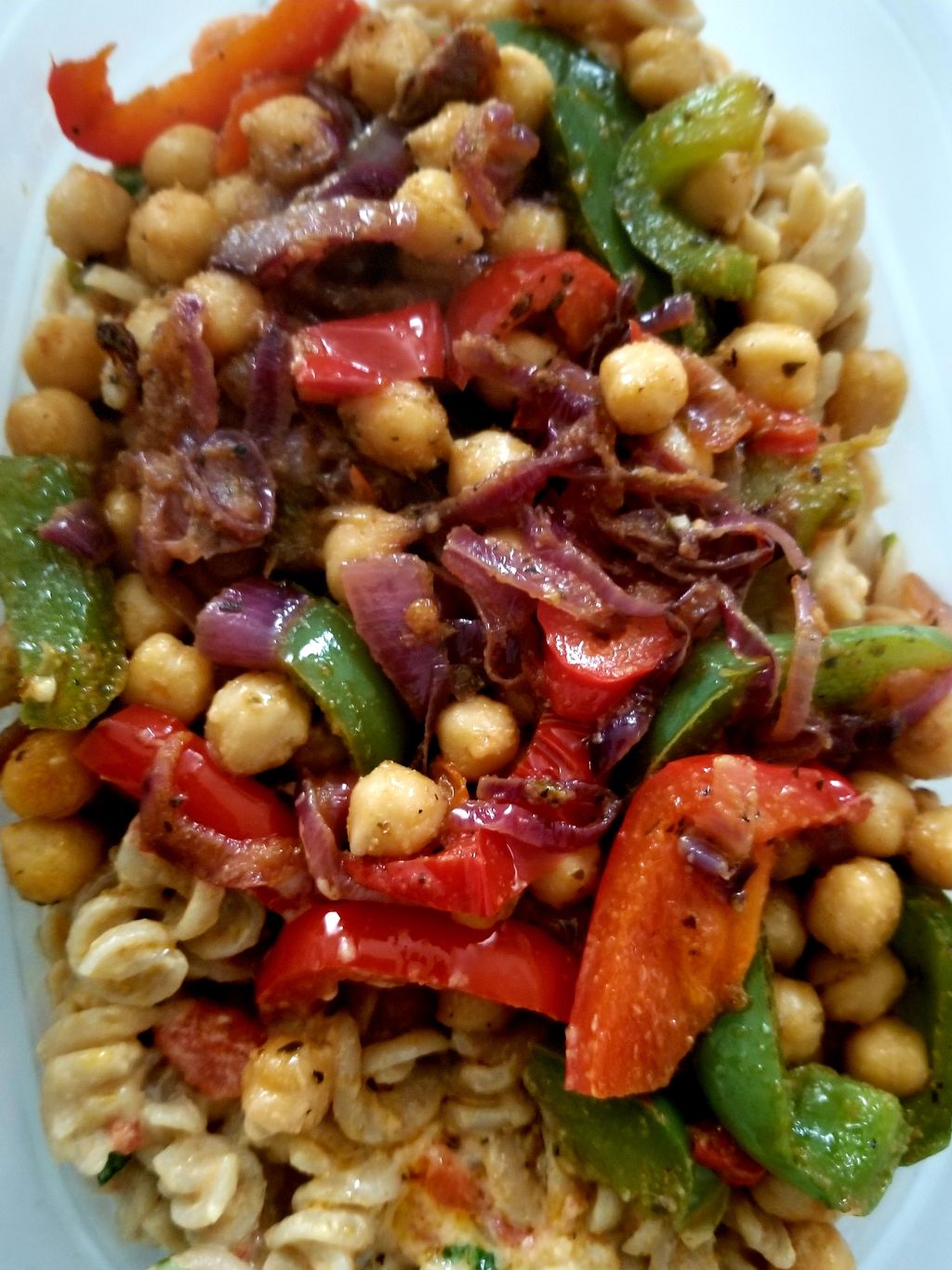 vegan fajita pasta