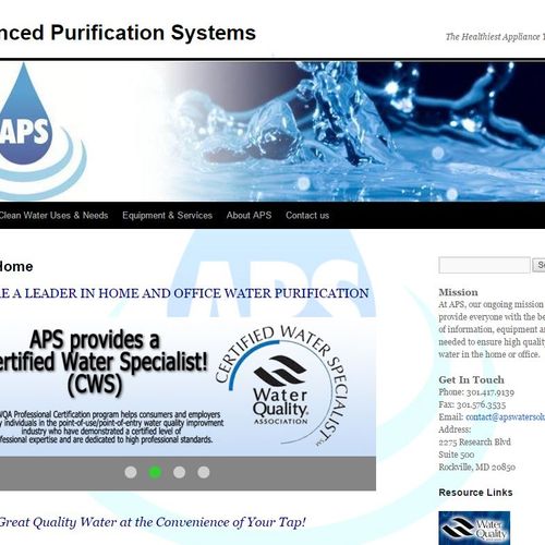 APS Water Solutions Home Page Snippet