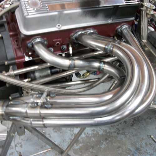 building exhaust for a race car
