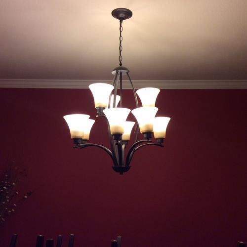 Light fixture at homeowners choice