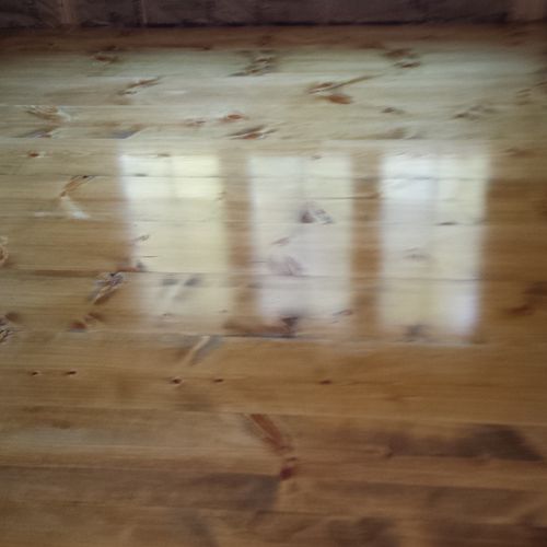 New pine floor
