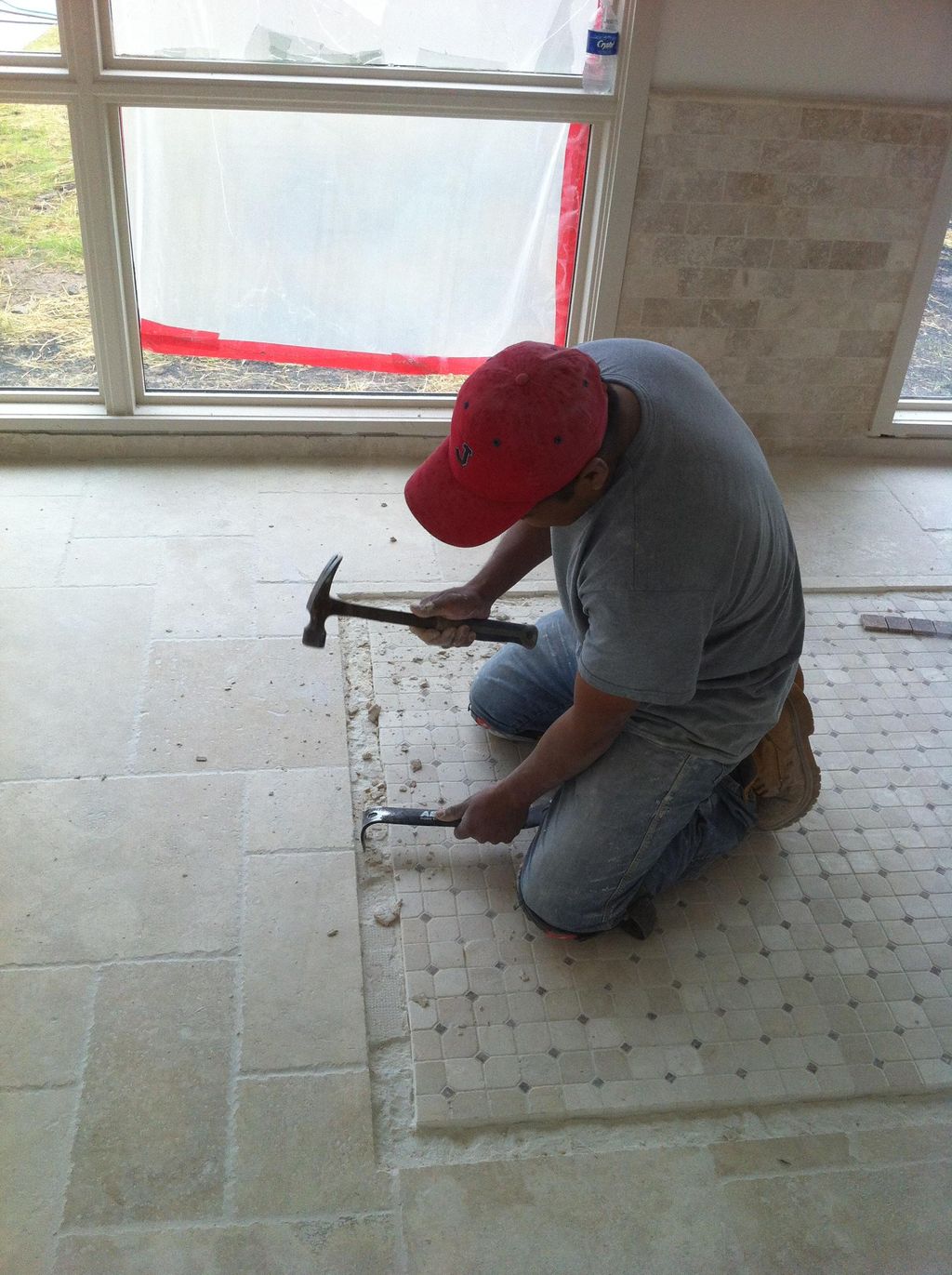 Tile Border is being Installed