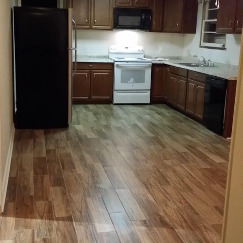 Kitchen remodel. Installed new cabinets, appliance