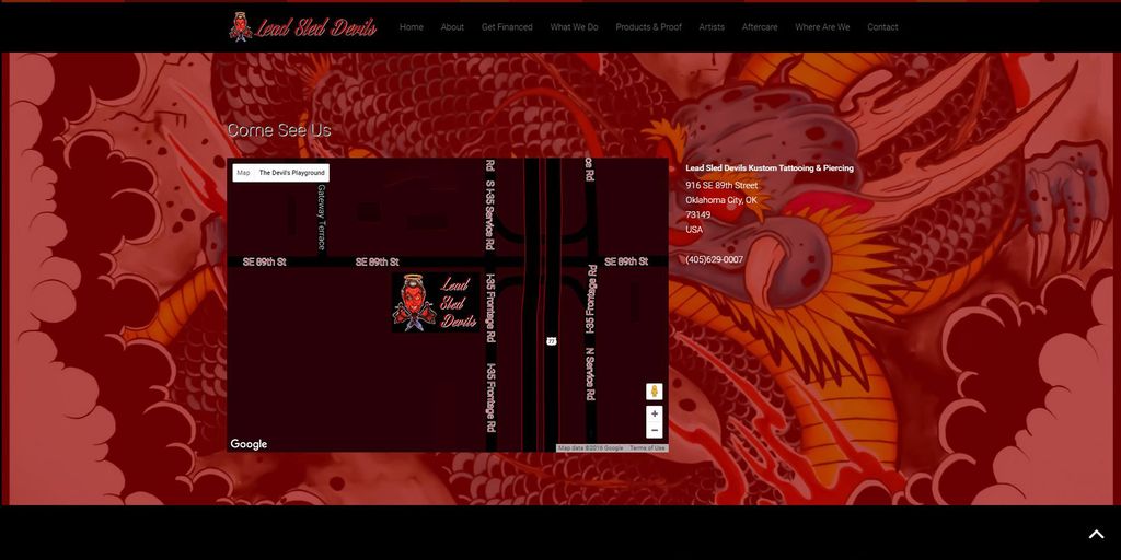 Lead Sled Devils Custom Google Map Design