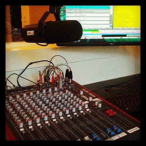 In the studio for PRP.fm's online radio station.