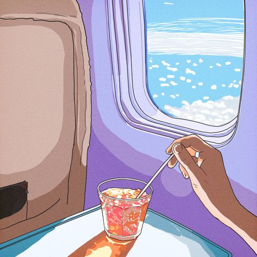 Airplane drink sketch