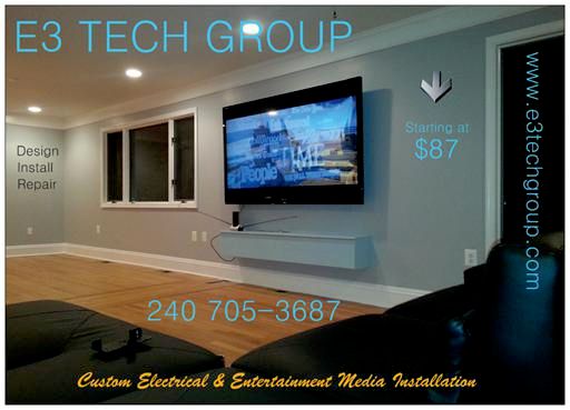 70" Sharp Aquos and Media cabinet installation in 