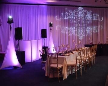 Professional DJ setups and lighting