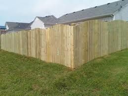 We build pressure treated pine wood fence in a var